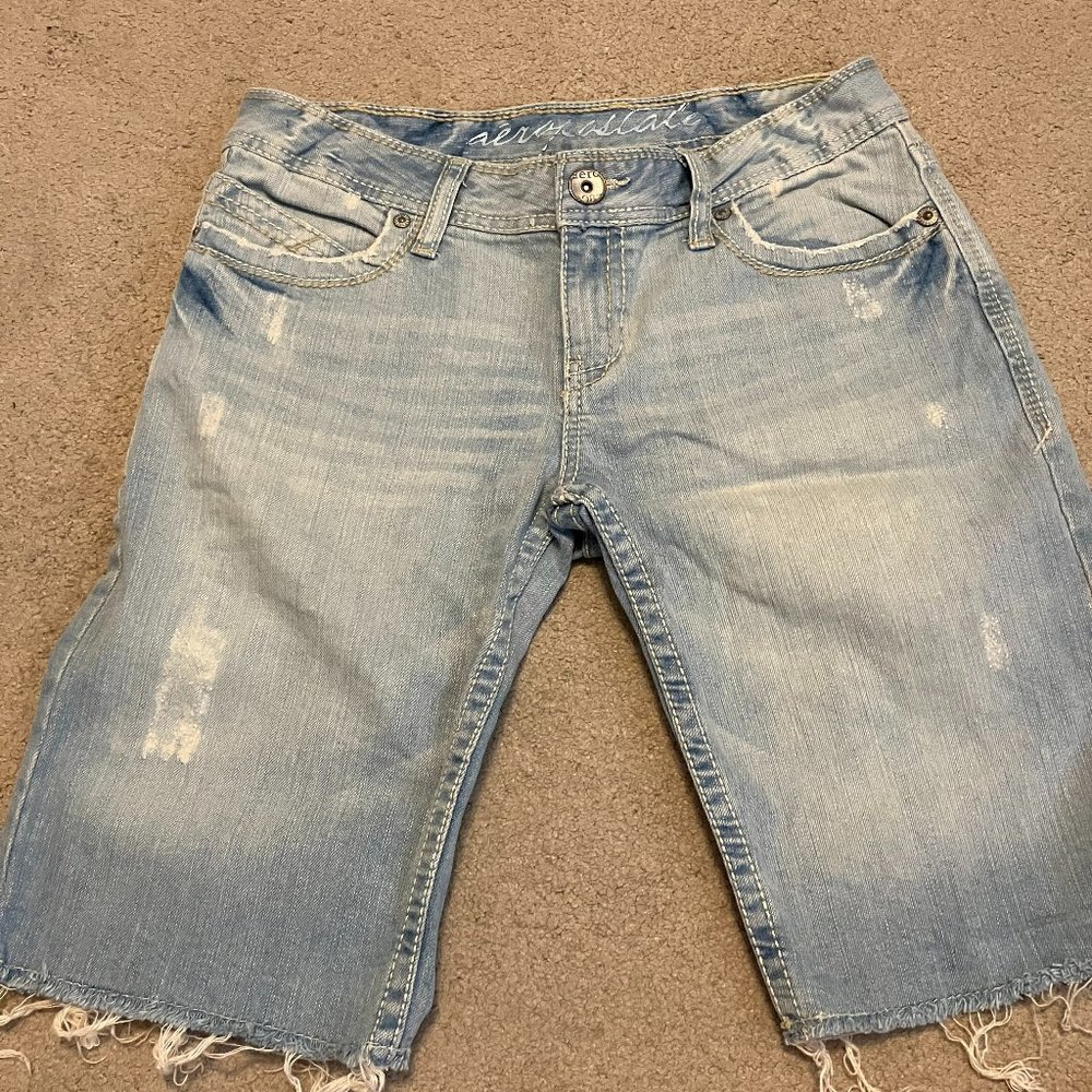 Gently Used, Like New Condition Aeropostale Long Jean Shorts